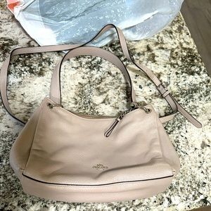 Coach light grey purse 8x12x3 good condition